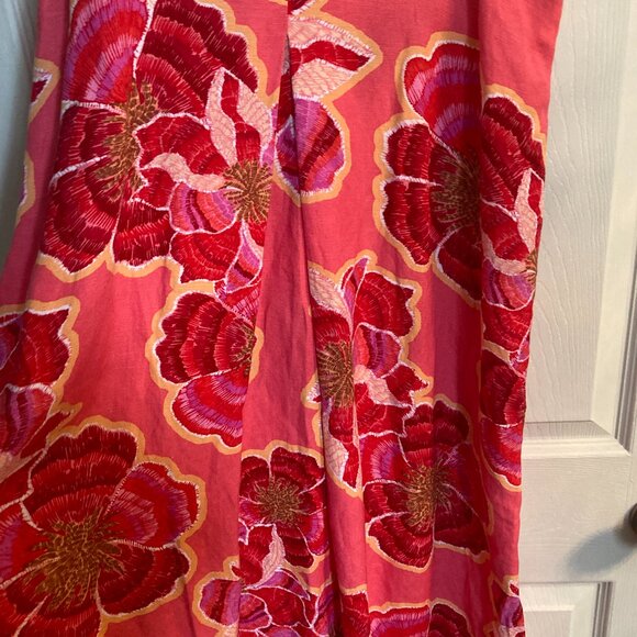 Loft Linen Blend V-Neck  Dress - NWT - Picture 5 of 15